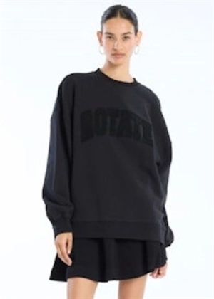 Iris heavy crewneck sweat Sort ROTATE SUNDAY